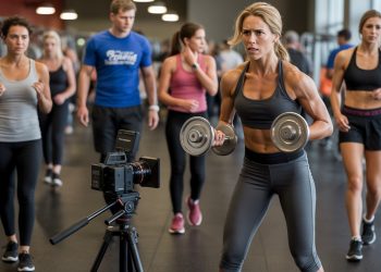 Woman Tries To Record Her Workout At The Gym, But Everyone Keeps Walking In Front Of Her Camera