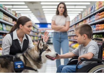 She Refused to Let Boy Pet Her Working Dog – Then Asked to Touch His Wheelchair