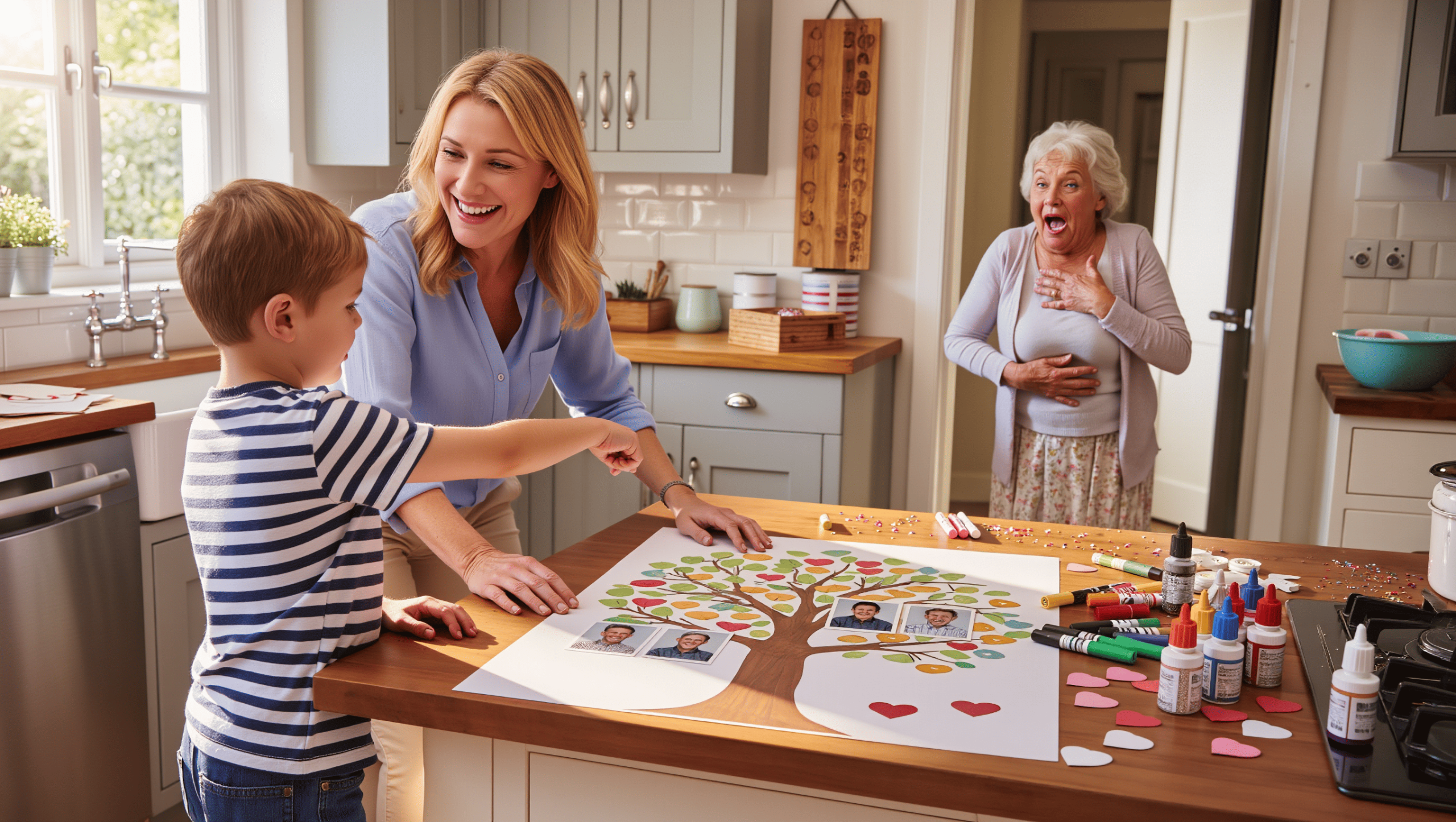 8-Year-Old Puts All Three Of His 'Grandpas' On The Family Tree Project, Grandma Fusses, Looking Bad