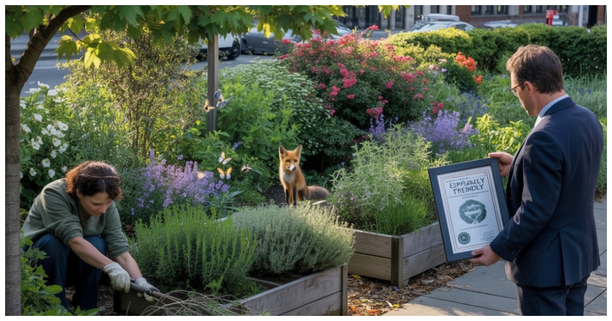 Homeowner Outsmarts City by Getting Wild Gardens Officially Certified as “Especially Nature Friendly”
