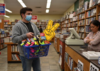 College Bookstore Clerk Refuses 20-Cent Purchase, So Student Outsmarts Her, Loading $200 Cart