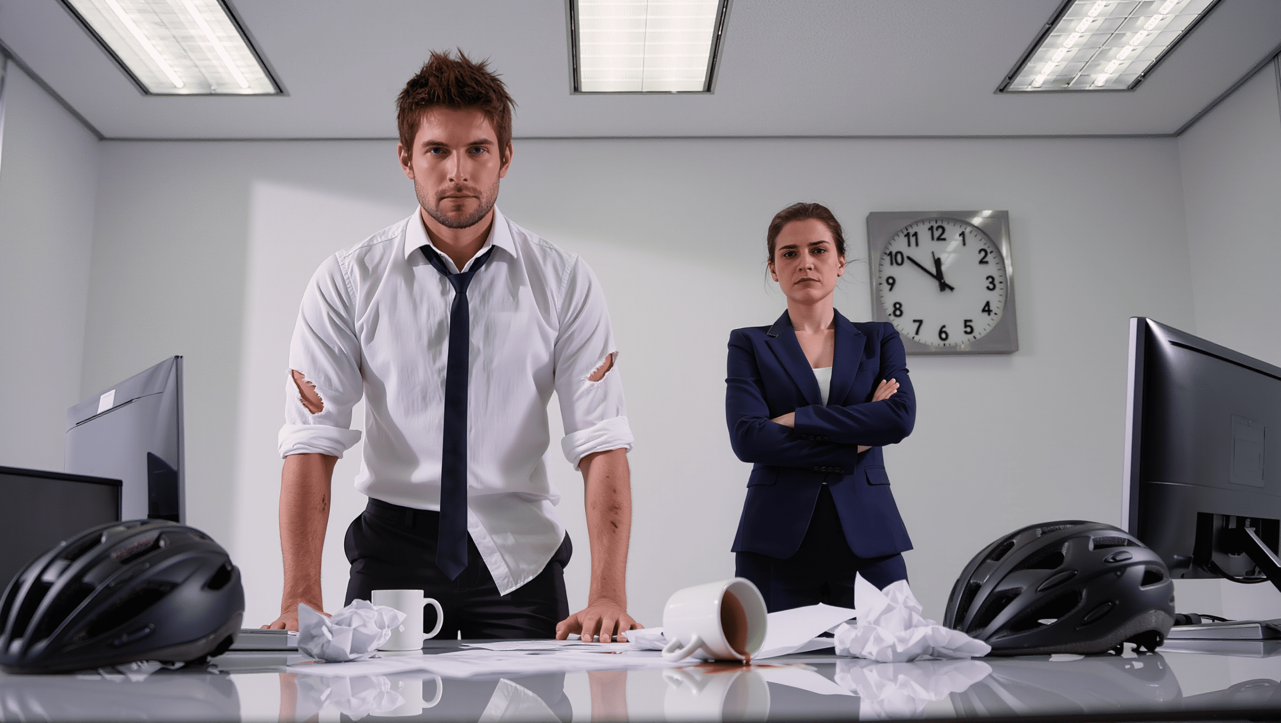 Injured Employee Silently Protests 60-Minute Lunch Break Time Policy, Outwits Clock-Watching Boss Injured Employee Silently Protests 60-Minute Lunch Break Time Policy, Outwits Clock-Watching Boss