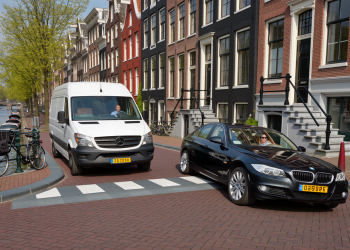 Van Driver Cruises Peacefully Until Tailgating BMW Driver Learns Brutal Speedbump Lesson The Hard Way