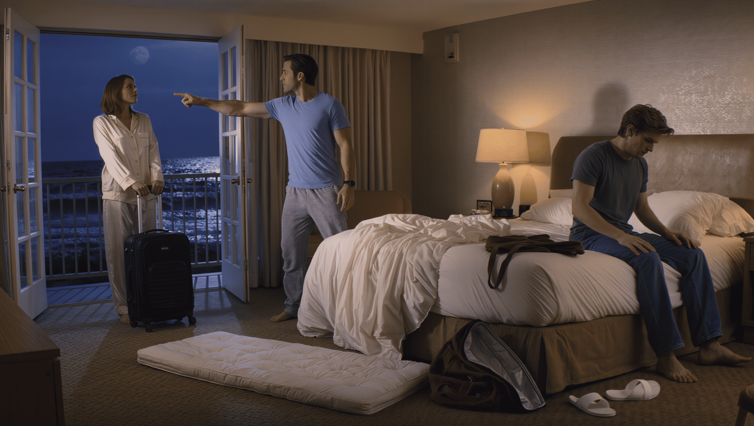 Husband Demands Sleepy Wife Giving Up The Bed For Him And His Widowed Friend On Their Romantic Trip, She Leaves At Once