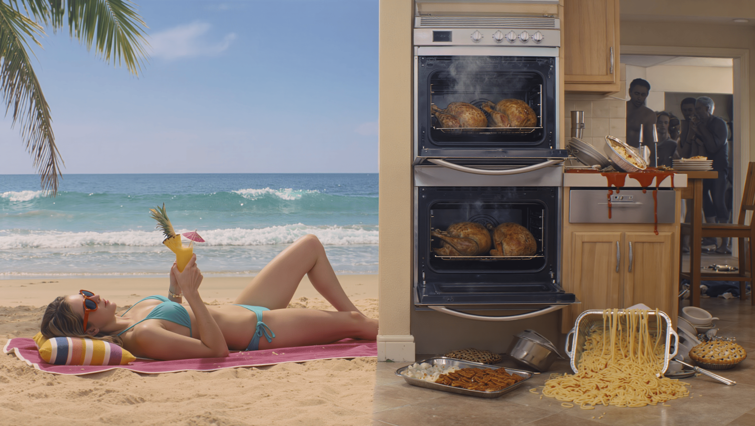 Woman Ditches Cooking Thanksgiving Feast For More Than 30 People To Bask Alone On Florida’s Sun-Kissed Beach