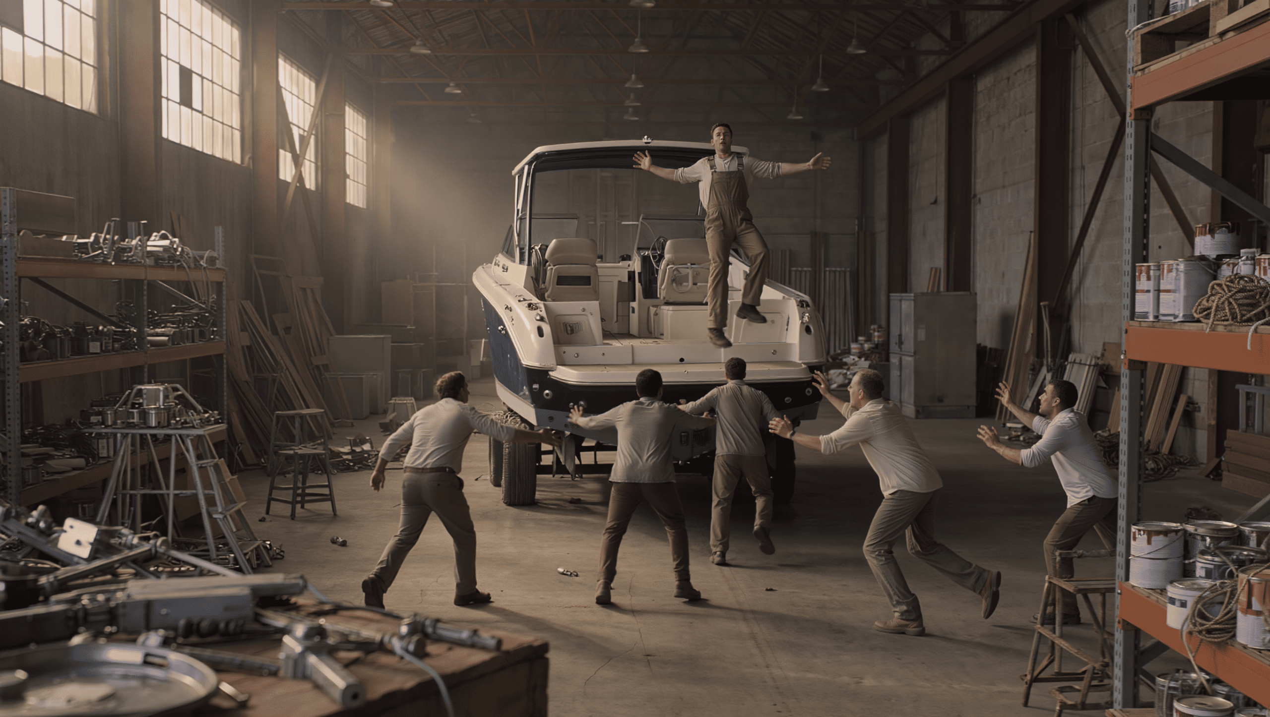 Worker Risks Life And Collapses From Boat Deck To Prove Manager Wrong About One Bottle Of Water