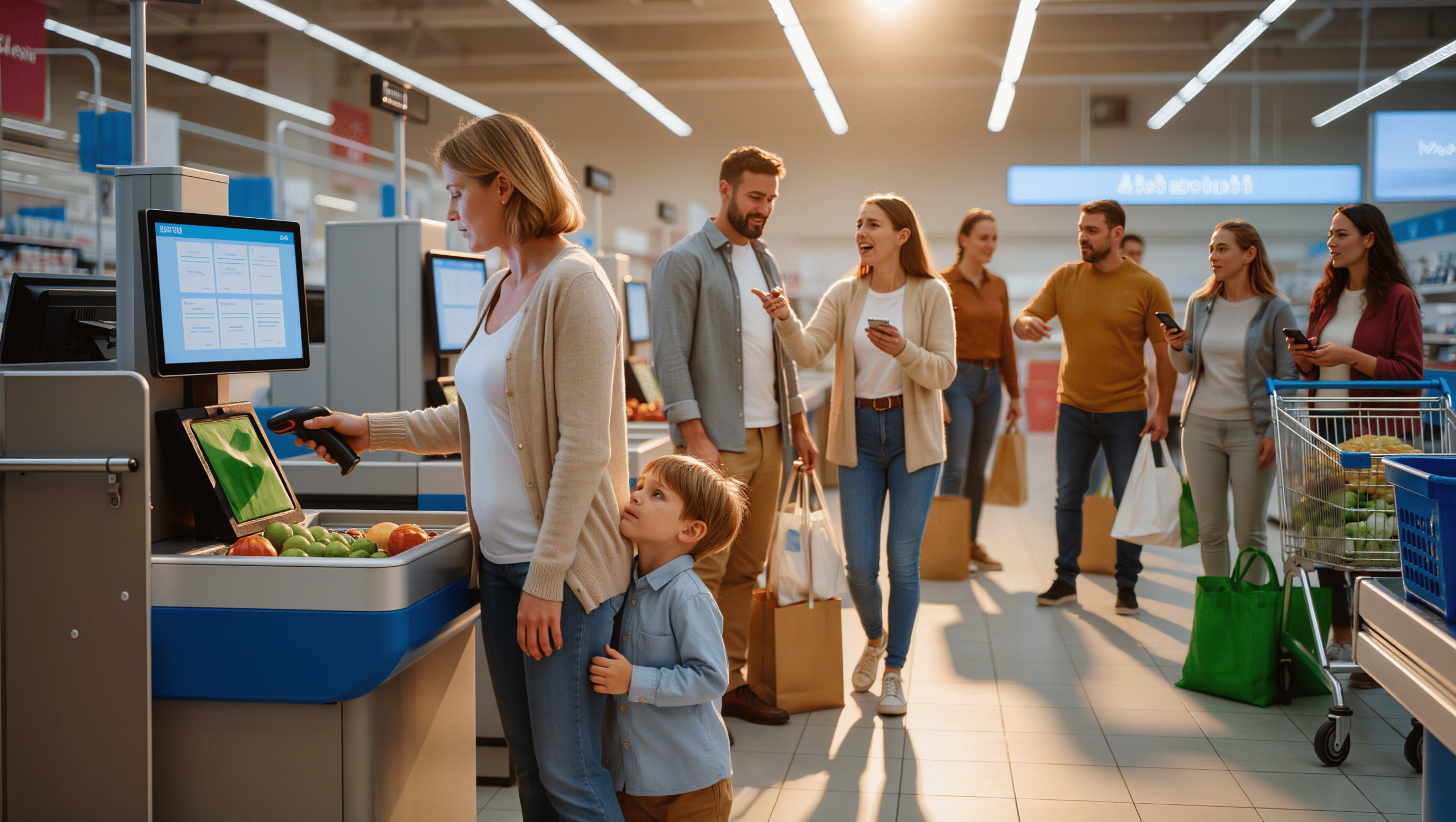 Wife Takes Petty Revenge On Line-Cutting Couple With One Simple Trick On Their Self-Checkout Machine