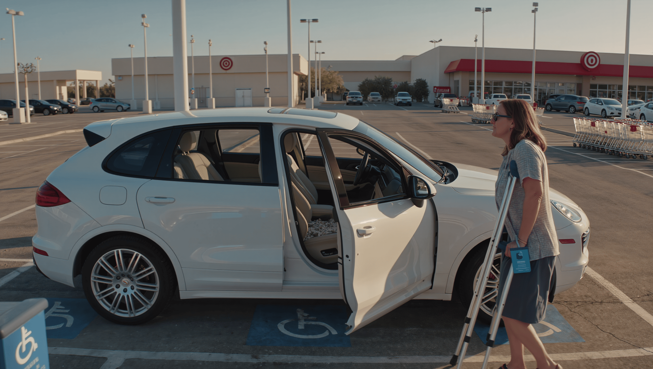 Porsche Hogs Three Handicap Spots, Owner Meets A Payback With Sprinkled Gravel And Fake Raccoon Panic