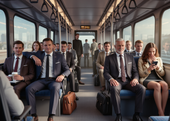 Husband Loses Train Armrest Battle Then Quietly And British-ly Turns Stranger Into His Personal Human Resting Place