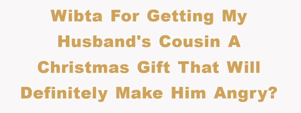 WIBTA for getting my husband's cousin a Christmas gift that will definitely make him angry?