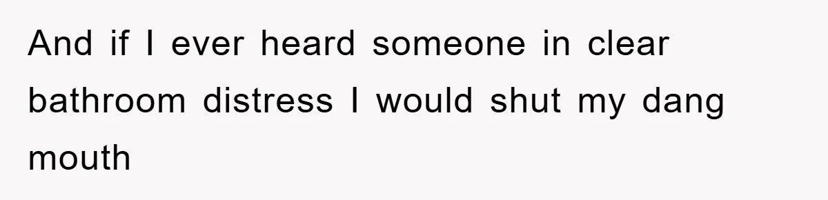 Woman Cuts Line And Steals Handicap Spot From Elder For Alarming Reason Behind And if I ever heard someone in clear bathroom distress I would shut my dang mouth