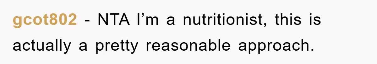 gcot802 − NTA I’m a nutritionist, this is actually a pretty reasonable approach.