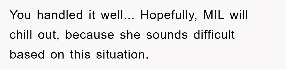 Tired Mom Finally Snapped When Her MIL Claimed She Was ‘Building Bad Habits’ With Her Newborn You handled it well... Hopefully, MIL will chill out, because she sounds difficult based on this situation.