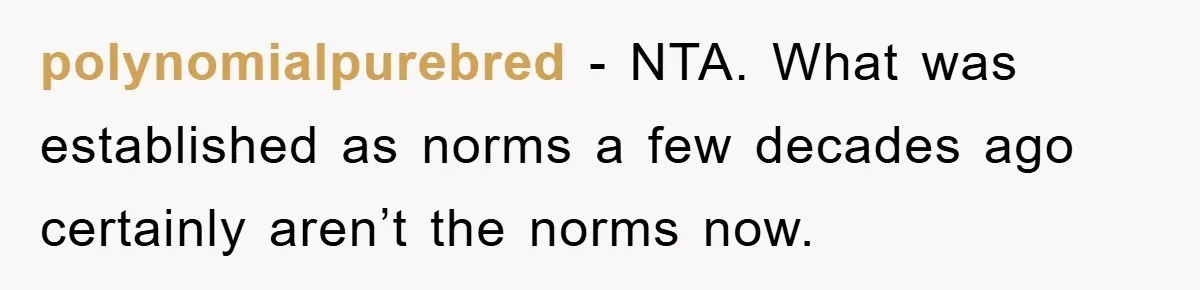 Tired Mom Finally Snapped When Her MIL Claimed She Was ‘Building Bad Habits’ With Her Newborn polynomialpurebred − NTA. What was established as norms a few decades ago certainly aren’t the norms now.