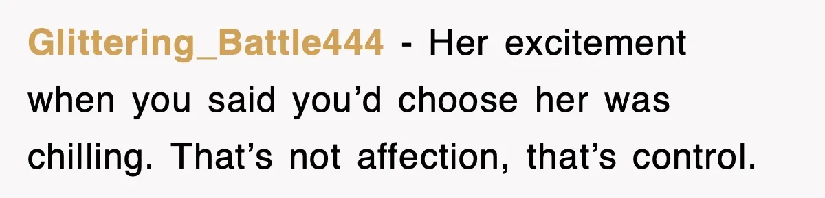 Step-Mom Tried to Ground Teen Athlete, Dad Said “No Way” Glittering_Battle444 - Her excitement when you said you’d choose her was chilling. That’s not affection, that’s control.