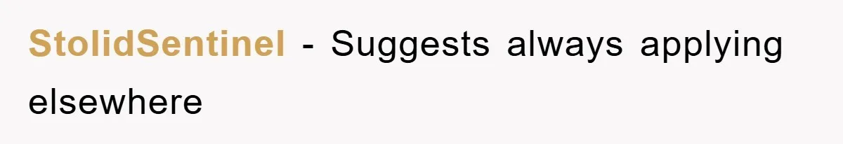 StolidSentinel − Suggests always applying elsewhere