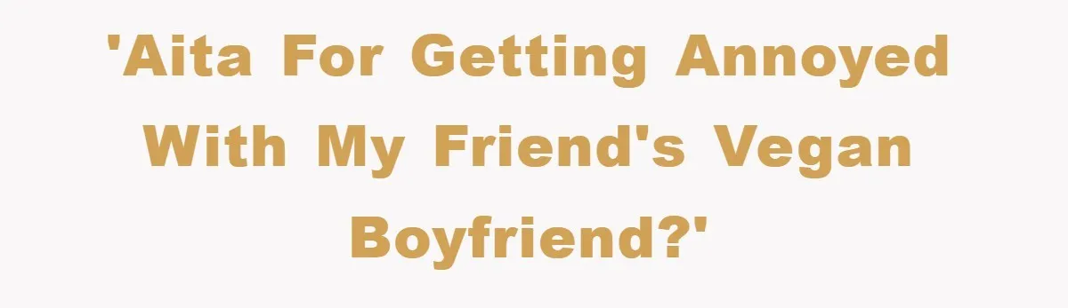 'AITA for getting annoyed with my friend's vegan boyfriend?'