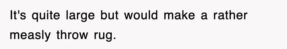 Corporate Wanted Proof Of His Degree, They Got Twelve Pages Of Latin Parchment It's quite large but would make a rather measly throw rug.