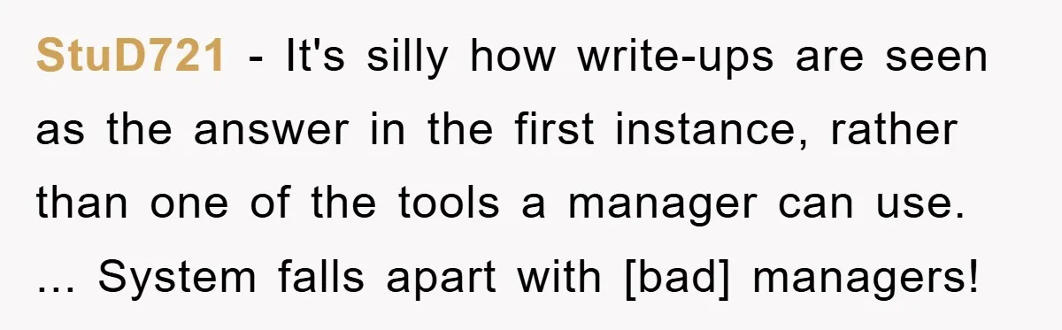 Man Realizes the Penalty for 6 Minutes Late Is the Same as 3 Hours Late, So He Chooses Bacon StuD721 - It's silly how write-ups are seen as the answer in the first instance, rather than one of the tools a manager can use. ... System falls apart with...