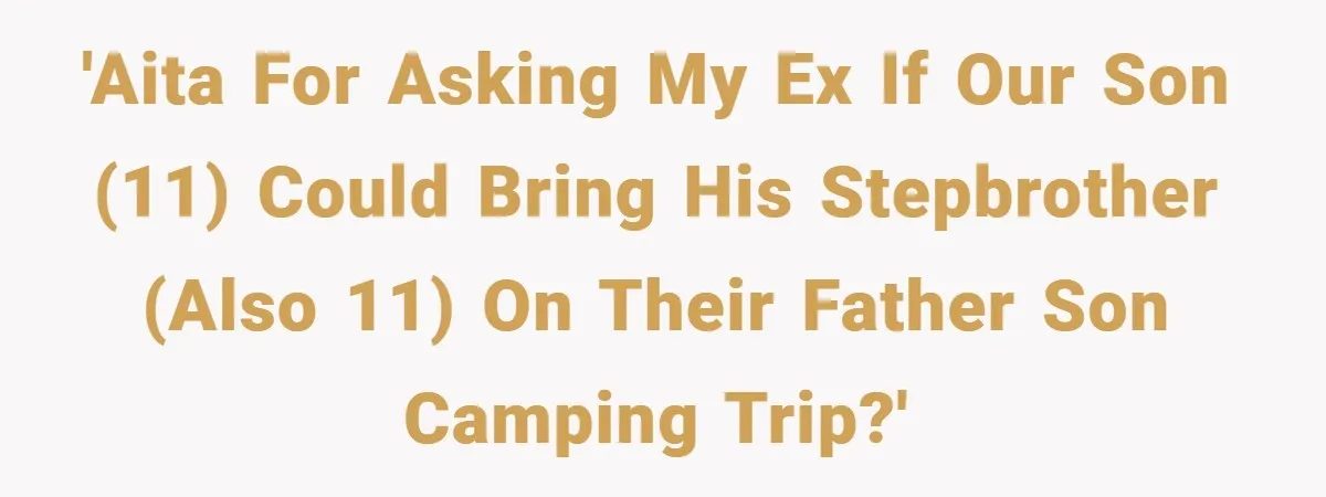 'AITA for asking my ex if our son (11) could bring his stepbrother (also 11) on their father son camping trip?'