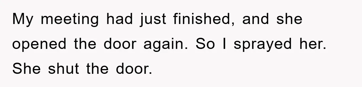 Man Working From Home “Trains” His Wife Like A Cat During Meetings, Internet Divided My meeting had just finished, and she opened the door again. So I sprayed her. She shut the door.