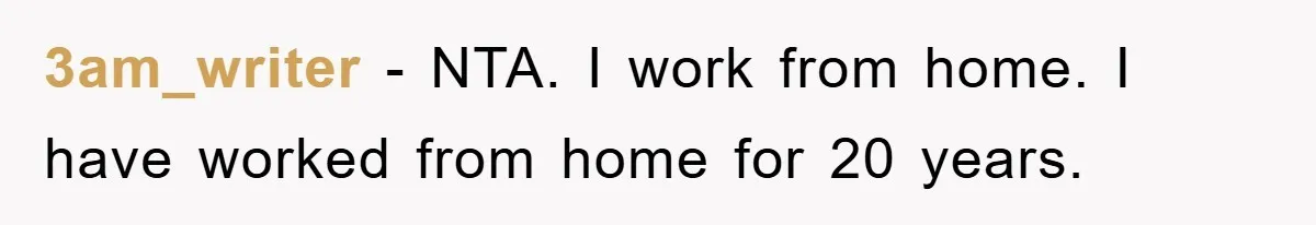 Man Working From Home “Trains” His Wife Like A Cat During Meetings, Internet Divided 3am_writer − NTA. I work from home. I have worked from home for 20 years.