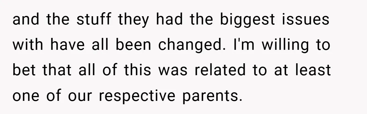 and the stuff they had the biggest issues with have all been changed. I'm willing to bet that all of this was related to at least one of our respective...