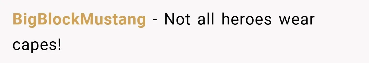 BigBlockMustang − Not all heroes wear capes!