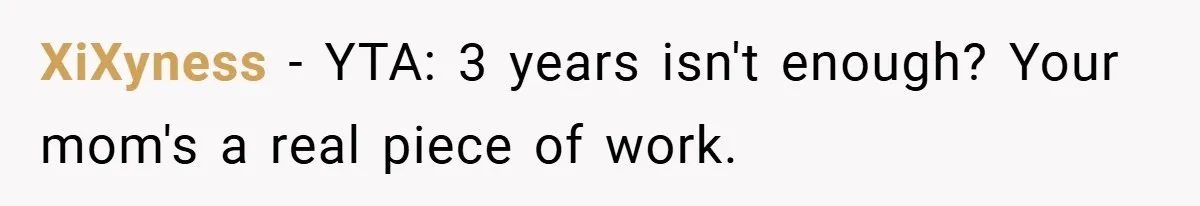 Man Calls Wife “Ridiculous” for Skipping Christmas Over a Stocking XiXyness − YTA: 3 years isn't enough? Your mom's a real piece of work.