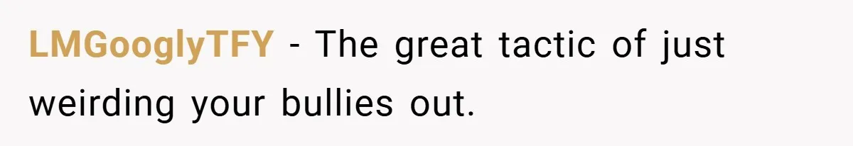 LMGooglyTFY − The great tactic of just weirding your bullies out.