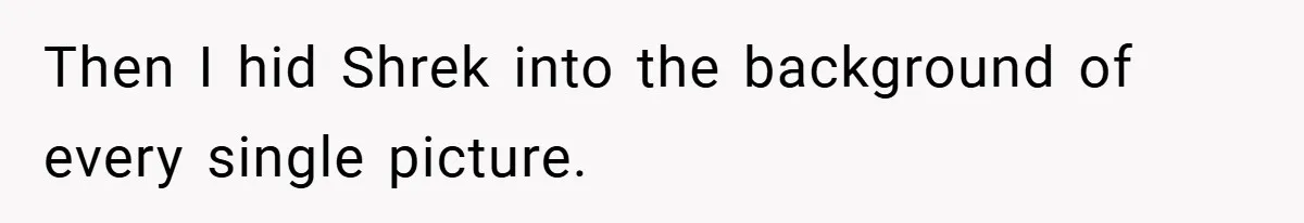 Then I hid Shrek into the background of every single picture.