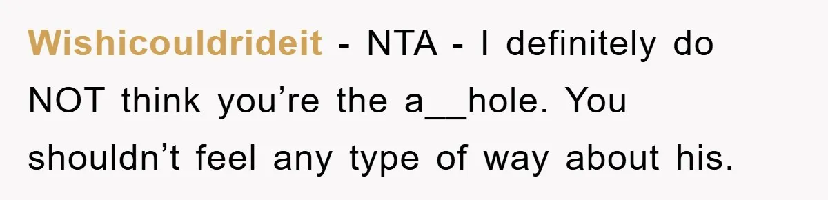 Man Rejects Biological Son Because He Never Wants To Be A Dad, But The True Reason Suggests He Is Not To Blame Wishicouldrideit − NTA - I definitely do NOT think you’re the a__hole. You shouldn’t feel any type of way about his.
