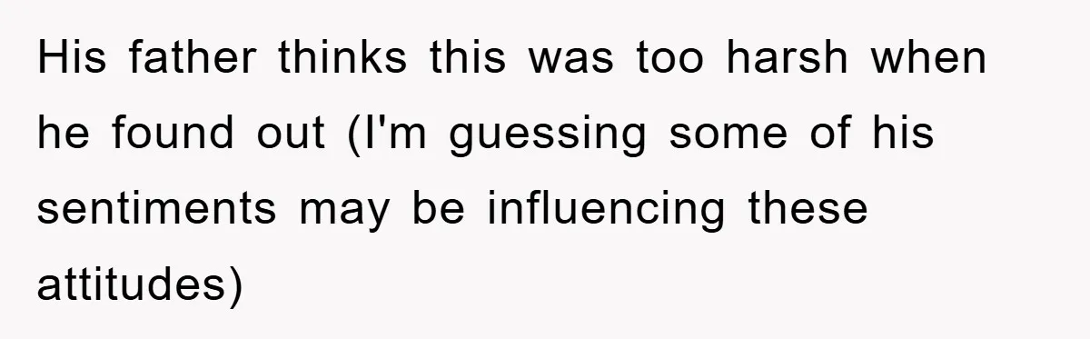 Mom Makes Teen Son Volunteer At Zoo After His Insulting Comment About Zookeepers His father thinks this was too harsh when he found out (I'm guessing some of his sentiments may be influencing these attitudes)