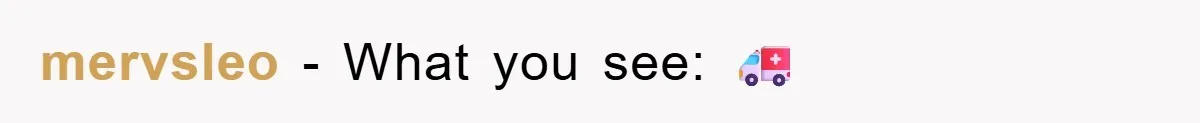 mervsleo − What you see: 🚑