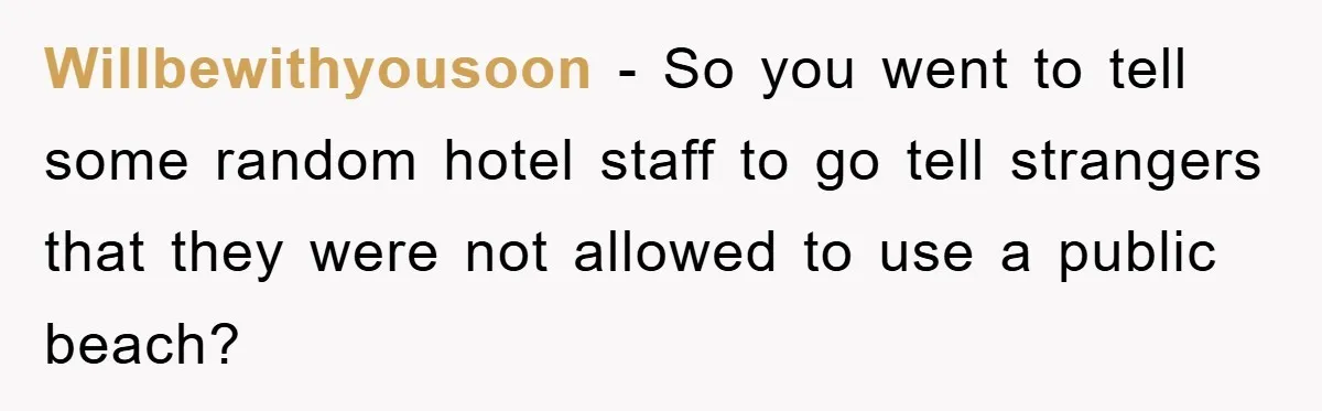 Bridezilla Demands Strangers Vanish From Public Beach Wedding Photos During Busy Cancun Ceremony Willbewithyousoon − So you went to tell some random hotel staff to go tell strangers that they were not allowed to use a public beach?