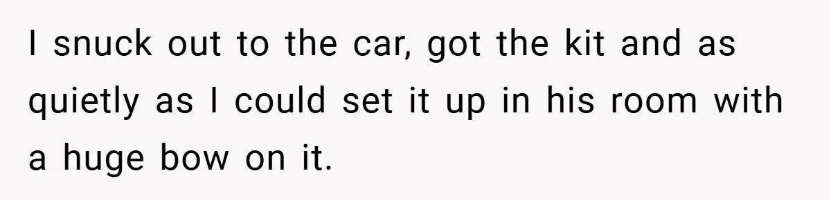 Brother And Sister-In-Law Told To Buy Expensive Gifts For Christmas, So They Bought The Most Annoying Toys Instead I snuck out to the car, got the kit and as quietly as I could set it up in his room with a huge bow on it.