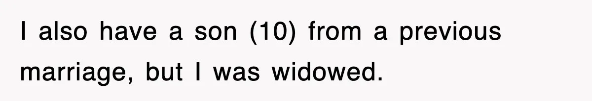 Stepmom Refuses To Take Her Husband’s Son On Vacation, Then Learns A Hard Truth I also have a son (10) from a previous marriage, but I was widowed.