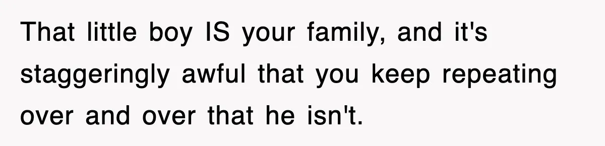 Stepmom Refuses To Take Her Husband’s Son On Vacation, Then Learns A Hard Truth That little boy IS your family, and it's staggeringly awful that you keep repeating over and over that he isn't.