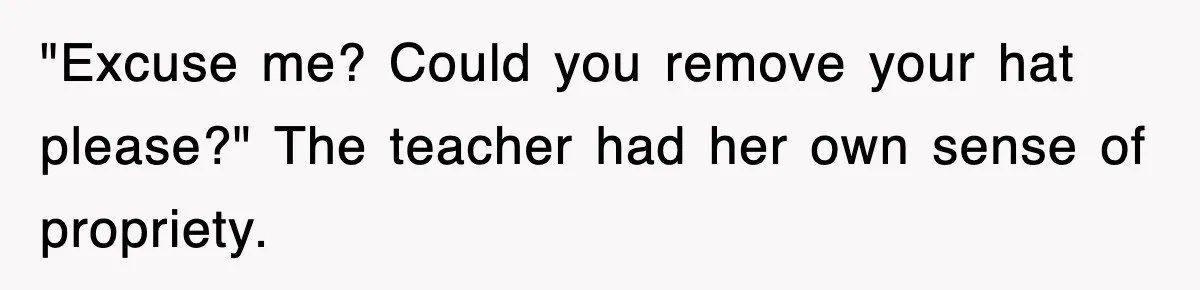 Teen Shows Up To Class With Fresh Stitches From A Brutal Car Accident, Teacher Insists No Hats, Chaos Ensues "Excuse me? Could you remove your hat please?" The teacher had her own sense of propriety.