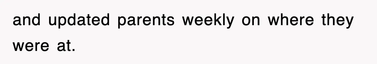 Student’s Mom Accuses Her Of ‘Stealing Time,’ So Piano Teacher Brings A Timer And Teaches Her A Lesson and updated parents weekly on where they were at.