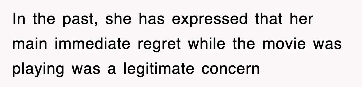 Tired Flight Attendant Gets Told To ‘Pick Something Interesting’ To Entertain Passengers, And Maliciously Complies In the past, she has expressed that her main immediate regret while the movie was playing was a legitimate concern