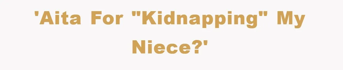 'AITA for "kidnapping" my niece?'
