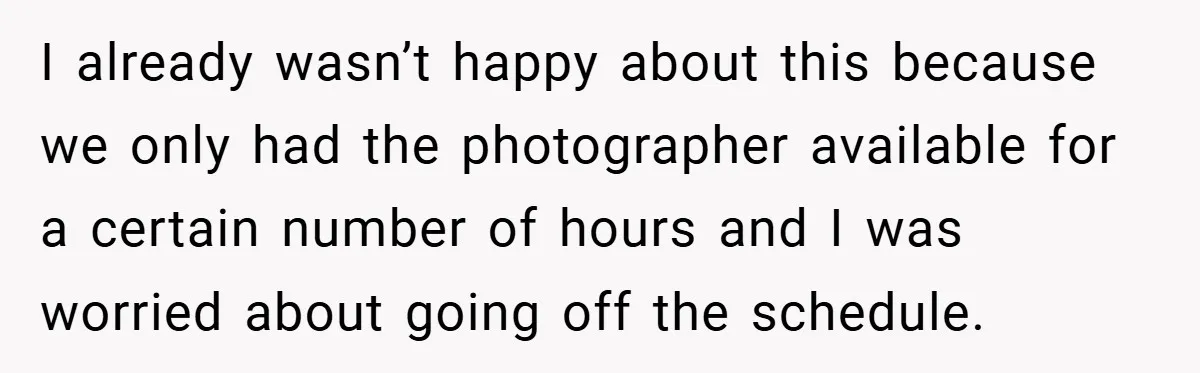 They Got Engaged at Someone Else’s Wedding - and the Groom Kicked Them Out Mid-Reception I already wasn’t happy about this because we only had the photographer available for a certain number of hours and I was worried about going off the schedule.