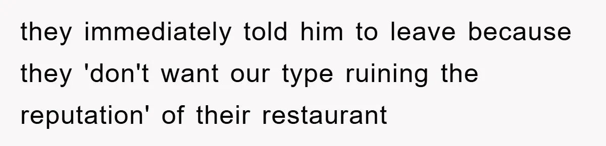 Bar Landlord Kicks Out CEO Over Ice Removal, Entire Company Walks Out With Him they immediately told him to leave because they 'don't want our type ruining the reputation' of their restaurant