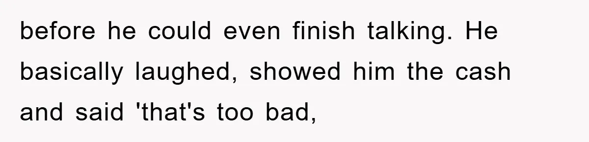 Bar Landlord Kicks Out CEO Over Ice Removal, Entire Company Walks Out With Him before he could even finish talking. He basically laughed, showed him the cash and said 'that's too bad,