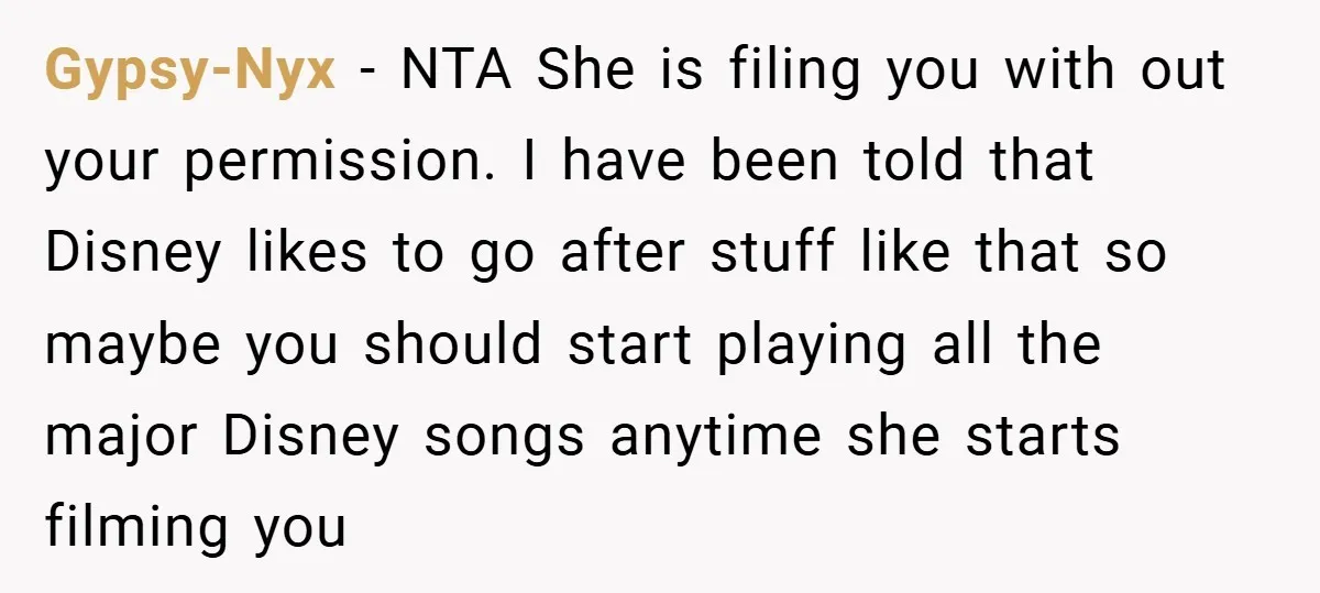 Gypsy-Nyx − NTA She is filing you with out your permission. I have been told that Disney likes to go after stuff like that so maybe you should start playing...