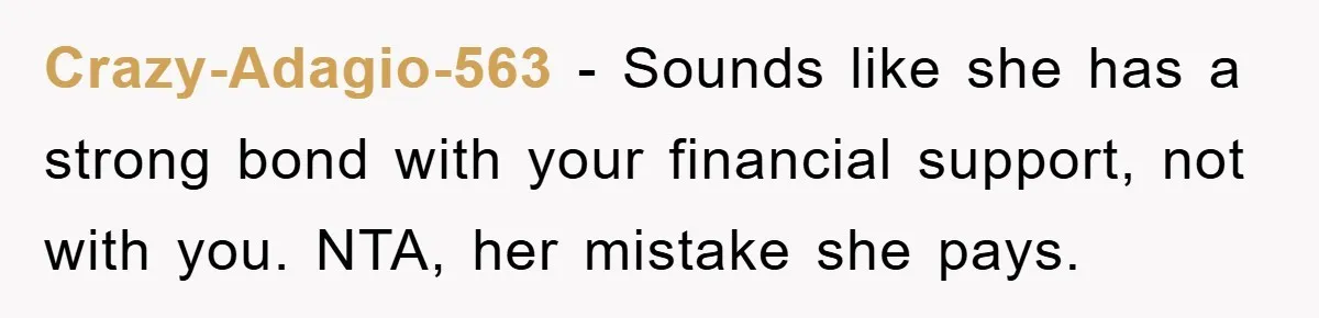 Young Man Treats Girlfriend Like Queen With Lavish Trip, One Day Snaps And Refuses To Pay Her Airport Substance Fine Crazy-Adagio-563 − Sounds like she has a strong bond with your financial support, not with you. NTA, her mistake she pays.