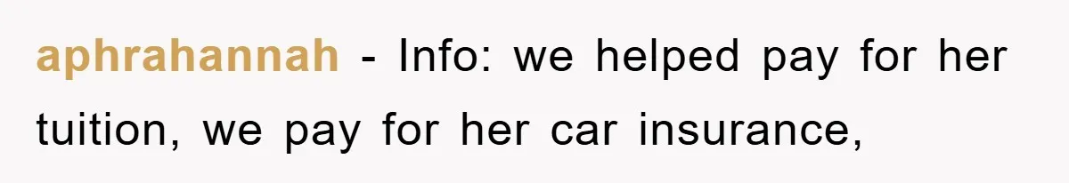 Dad Funds Daughter's College Dream Only To Uncover Her Secret Money-Making Hustle aphrahannah − Info: we helped pay for her tuition, we pay for her car insurance,