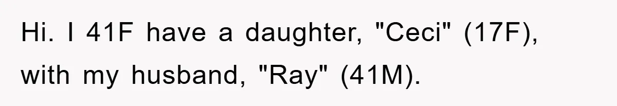Daughter’s Misophonia Has Kept Mom Silent For Years, Now She Wants Her Voice Back, And It’s Causing A Rift Hi. I 41F have a daughter, "Ceci" (17F), with my husband, "Ray" (41M).