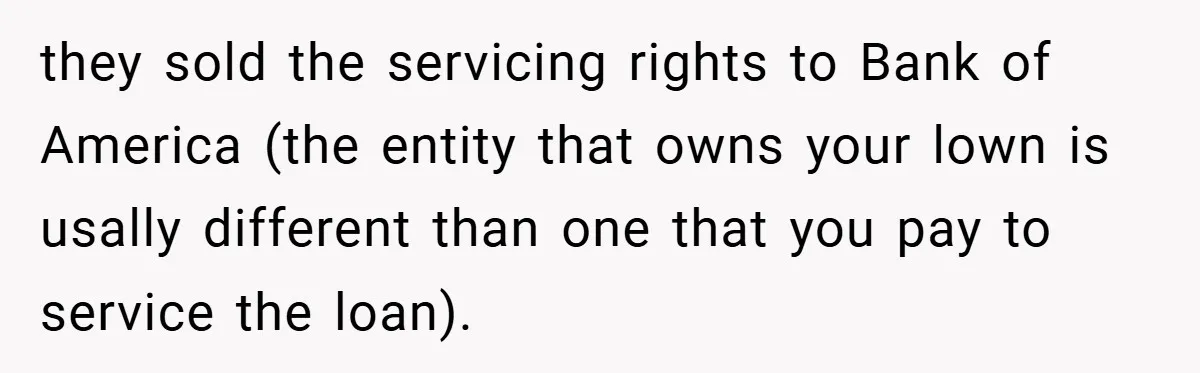 they sold the servicing rights to Bank of America (the entity that owns your lown is usally different than one that you pay to service the loan).